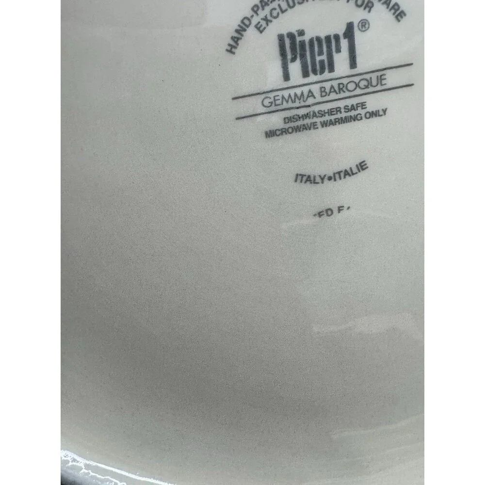 Pier 1 Gemma Baroque Honey Round Platter Chop Plate 14”